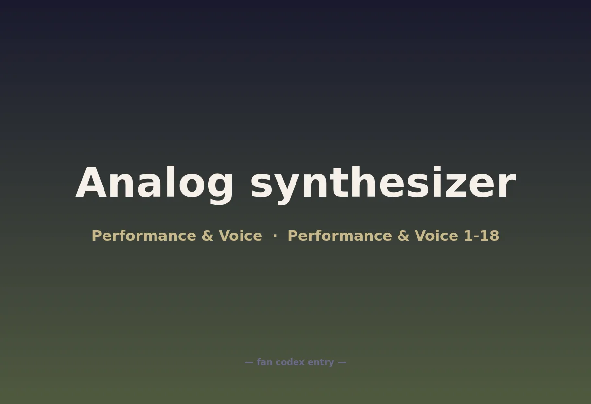 Analog synthesizer