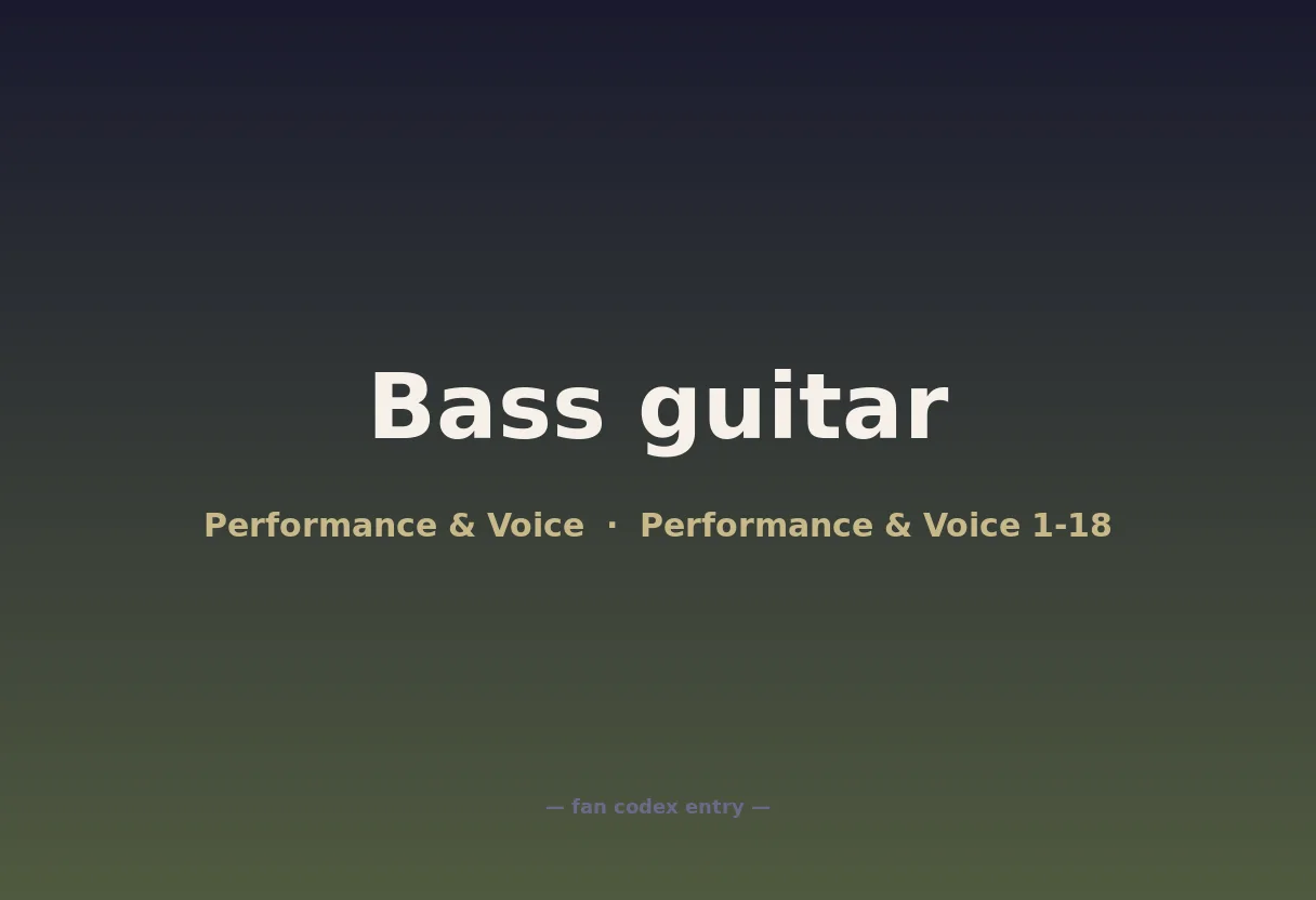 Bass guitar