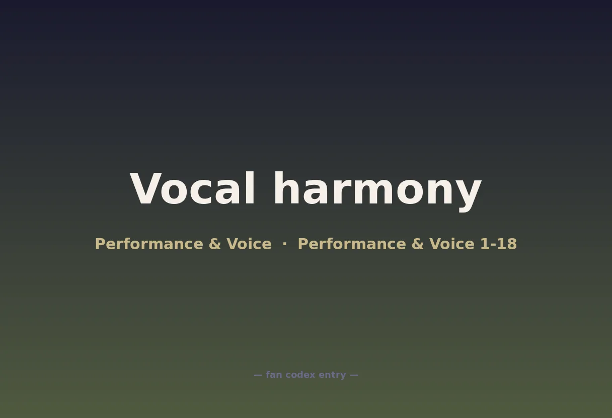 Vocal harmony